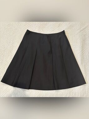 Classic Black Pleated Women's Skirt